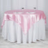 Efavormart Pack of 5 | 60" Satin Square Tablecloth Overlay for Wedding Catering Party Table Decorations Pink Square Tablecloth Cover