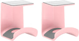 Headphone Stand, 2 Pcs ABS Headset Holder Adhesive Headphone Holder Hook Mount Headphone Hanger Hook Under Desk for Gaming Headphones Earphones Cables, Pink(Hanging)