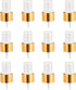 12 Pcs Gold White Spray Top, 24/410 Fine Mist Sprayer Reusable Replacement Spray Bottle Pump Plastic Top for Cosmetic Perfume and Body Sprays Bottle