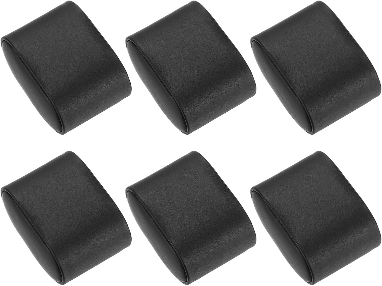 6Pcs Bracelet Watch Pillow PU Leather Jewelry Display Pillows for Watch Box Bangle Cushions Display Storage (2.95" x 2.09" x 1.77", Black)
