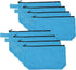 8 Pcs Cotton Canvas Makeup Bag, 7.5x5.1 Makeup Pouch with Zipper and Strap, Multipurpose Plain Toiletry Zipper Pouches Blank DIY Craft Pencil Bag for Women Teens, Light Blue