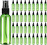 100Pack Spray Bottles, 2Oz/60ML Reusable Clear Empty Mist Plastic Mini Travel Bottle Set,Small Refillable Liquid Containers for Household Use, Essential Oil, Cleaning (Green Black)