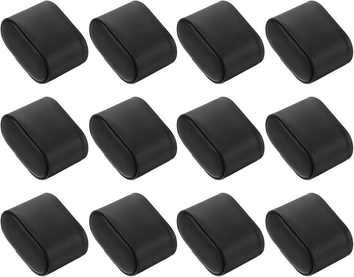 12Pcs Watch Display Pillow, 2.95" x 2.09" x 1.77" Bracelet Watch Pillow PU Leather Watch Pillow for Watch Box Bangle Cushions Display Storage, Black