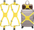 2 Pcs Luggage Straps Bungees Adjustable Luggage Strap Buckle Carry Bag Elastic Suitcase Strap Belt Airport Travel Accessories for Travel Baggage Handbag Add Bag, Yellow
