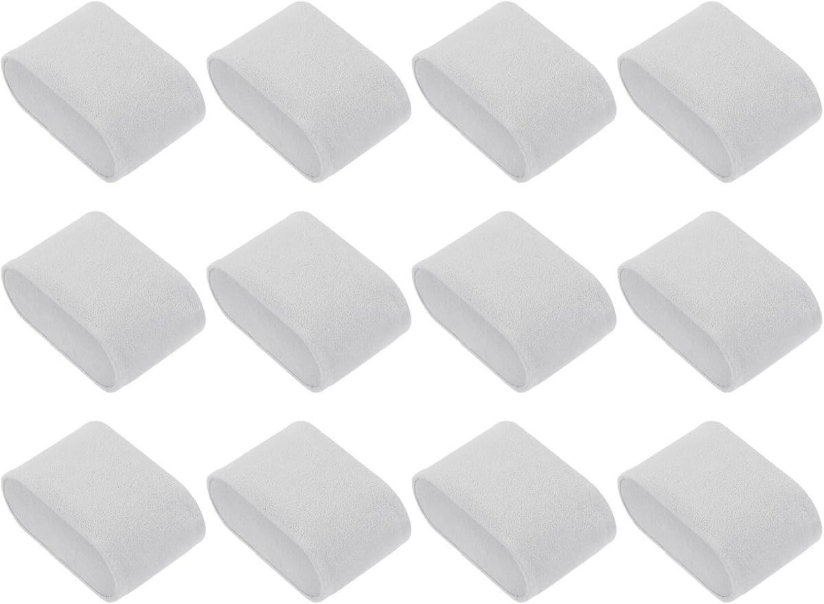 12 Pcs Watch Display Pillow, 2.8x1.7x1.2 Inch Flannelette Bracelet Pillows, Display Storage Cushion for Watch Bangle Jewelry, Grey