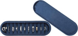 Velvet Ring Box, 11 Slots Travel Jewelry Case Ring Holder Organizer for Women Gift Proposal Christmas, Dark Blue