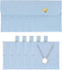 5 Pcs Microfiber Jewelry Pouches with Insert Pad, 8 x 8cm Snap Button Jewelry Velvet Gift Bags Organizer for Rings Necklace Bracelet, Light Blue