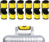 6 Pcs Luggage Handle Wrap, Hollow Neoprene Handbag Grip Cover Protector Luggage Identifiers Suitcase Handle Wraps for Luggage Suitcase Travel Bags, Yellow