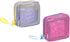 2Pcs Mesh Makeup Bag, 4.7" Portable Mesh Cosmetic Bag with Straps, Cute Mini Travel Toiletry Pouch with Zipper for Travel, Daily Accessories Organizer, Purse, Purple, Rose Red