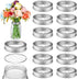 Mason Flower Jar Frog Lid Metal Insert Mason Grid Flower Organizer Frog Lid Insert for Regular Mouth Canning Jars(12 Sets)