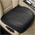 Leather Car Seat Cover, Auto Front Bottom Seat Cover Luxury Car Seat Protector Anti-Slip Waterproof Cushion Cover with Storage Pocket, for Most Cars, Trucks, SUVs (Black)