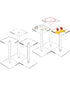 Square Acrylic Display Stand, 2 Sets of 3 Each Acrylic Jewelry Display Stand, T-Shape Display Rack for Watches Earring Necklace Bracelet, 4.8"/5.4"/6.5" Height