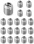 Stainless Steel Threaded Insert for Hard-Wood, 1/4-20 Internal Threads 20 Pack 5/8" Long Nut Inserts for Hardwoods, Softwoods, Plywood and Composites