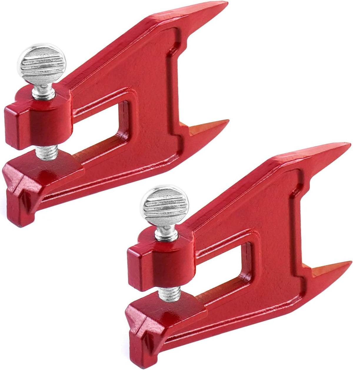 Chainsaw Stump Vise, 2 Pack Chainsaw Sharpening Accessory, Chainsaw Filing Vise, for Sharpening Saw Chain, Red