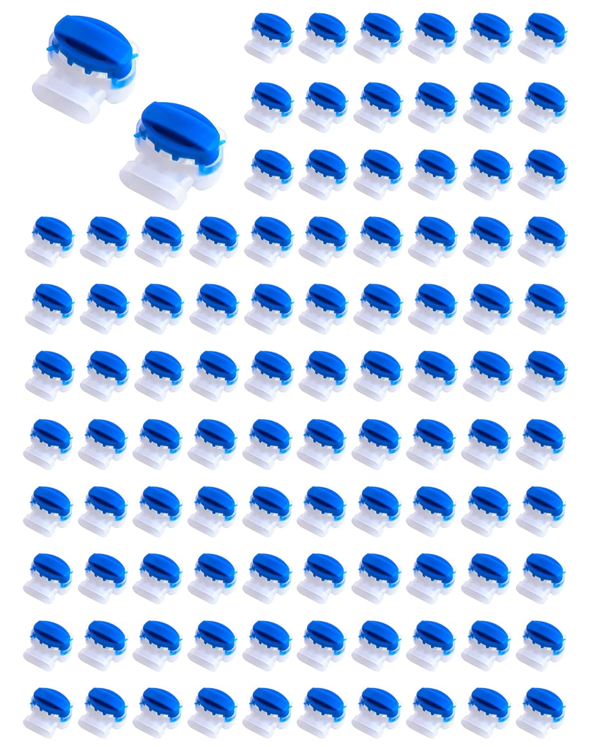 100 Pack 3 Wire Connectors Electrical IDC 314-BOX Pigtail Connectors for 22-14 AWG Cables