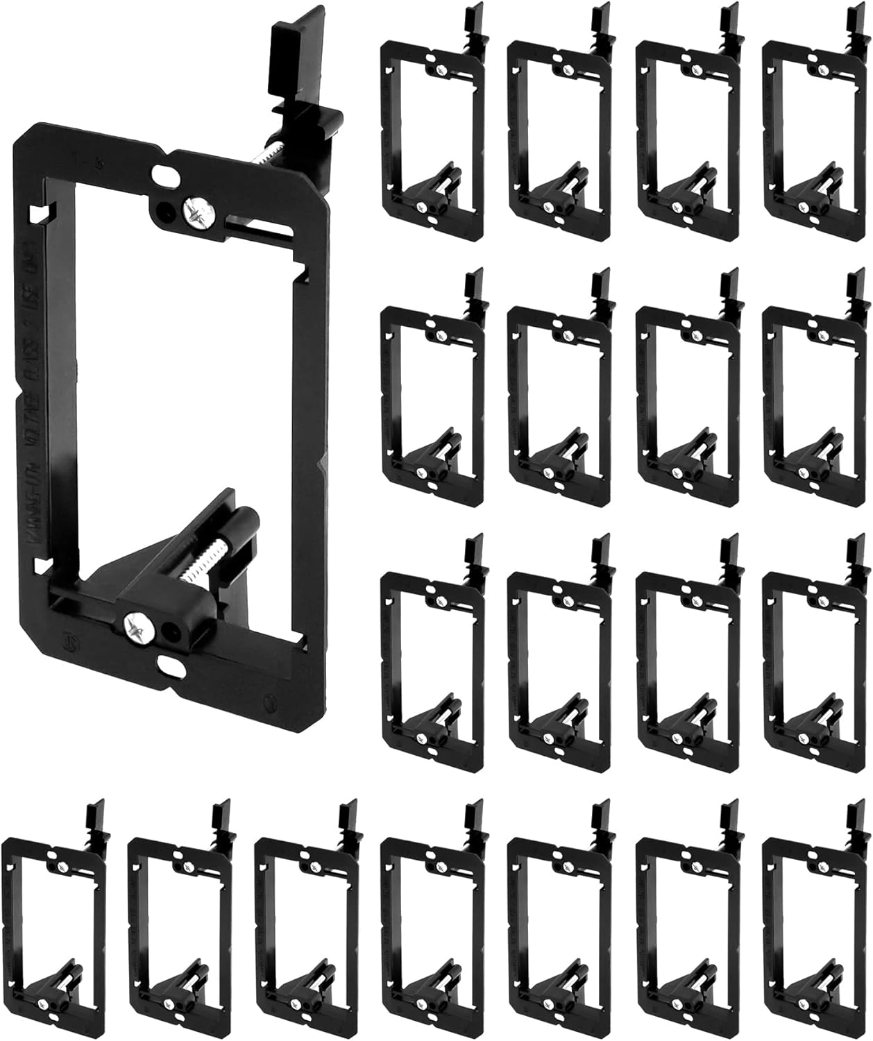 Low Voltage Mounting Bracket, 20 Pack 1 Gang Single Gang Drywall Mounting Wall Plate Bracket for Telephone Wires, Network Cables