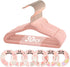 Baby Hangers, 11 Inch Velvet Kids Hangers with 6 Pcs Clothes Size Dividers, Infant Toddler Nursery Closet Organization, Non Slip, Pink, 30 Pcs