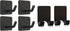 4 Pcs Adhesive Hooks with 2 Pcs Adhesive Razor Hooks