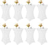 8 Pack Cocktail Table Covers 32x43 Inch Fitted Stretch Spandex Square Corners White Table Cover High Top Cocktail Round Tablecloth for Party, Wedding, Birthday, Banquet(White)