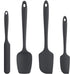 Silicone Spatula Set with 600 Degrees Fahrenheit Heat Resistant (Black)