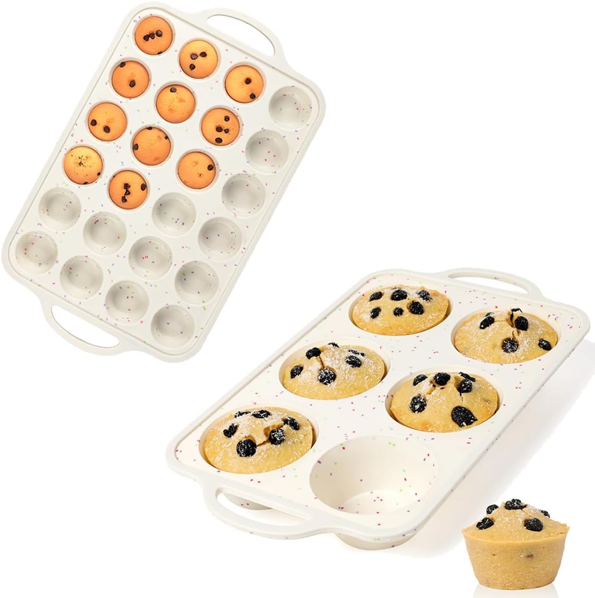 Mini Cupcake Pans, Jumbo Muffin Pan, Metal Reinforced Frame for Baking Giant Homemade Muffins, Cupcakes, Frittatas