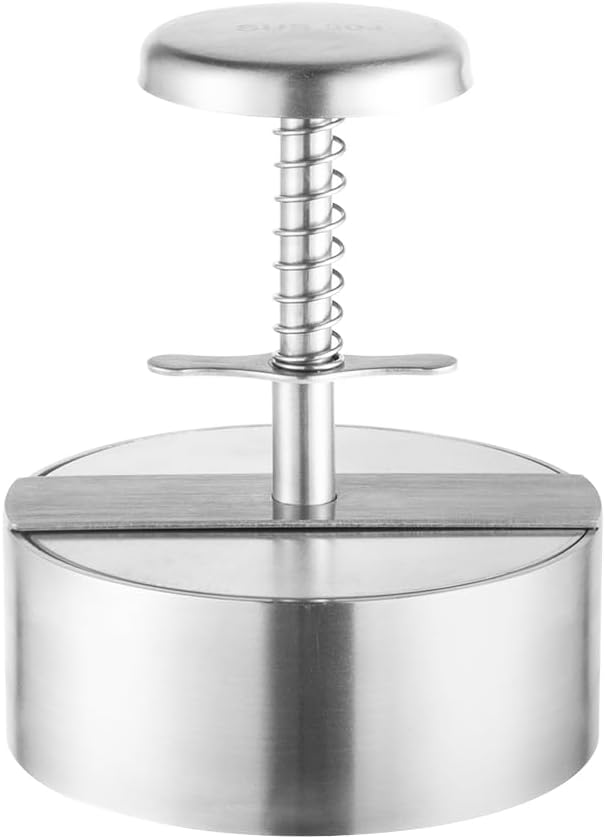 304 Stainless Steel Burger Press - 4.5" Hamburger Patty Maker, Heavy Duty Stainless Steel Burger Press for Ground Beef, Burgers (Dishwasher Safe)