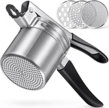 Potato Ricer,  Upgraded Stainless Steel Potato Masher with 3 Interchangeable Discs, Heavy Duty Kitchen Tool Gadget