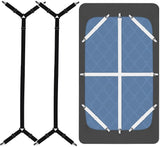 Bed Sheet Straps, 8+2 Pieces Heavy Duty Elastic Sheet Holders Suspenders of Mattresses, Short+ Long, White & Black