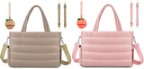 Diaper Bag Tote, Baby Diaper Tote Bags Crossbody Hospital Bag Travel Large Mommy Bag, with Silicone Pacifier Case