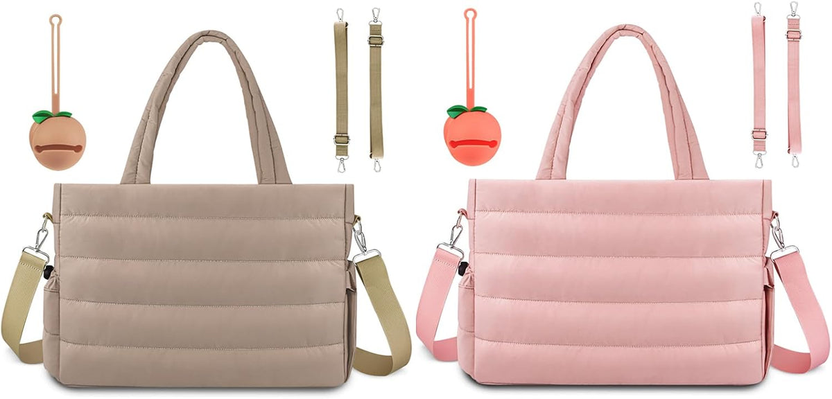 Diaper Bag Tote, Baby Diaper Tote Bags Crossbody Hospital Bag Travel Large Mommy Bag, with Silicone Pacifier Case