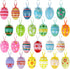 24PCS Hanging Easter Eggs – Reusable Plastic Easter Egg Decorations for Tree Ornaments, Basket, Party & Home Decor (5g Each, 4cm x 6cm)
