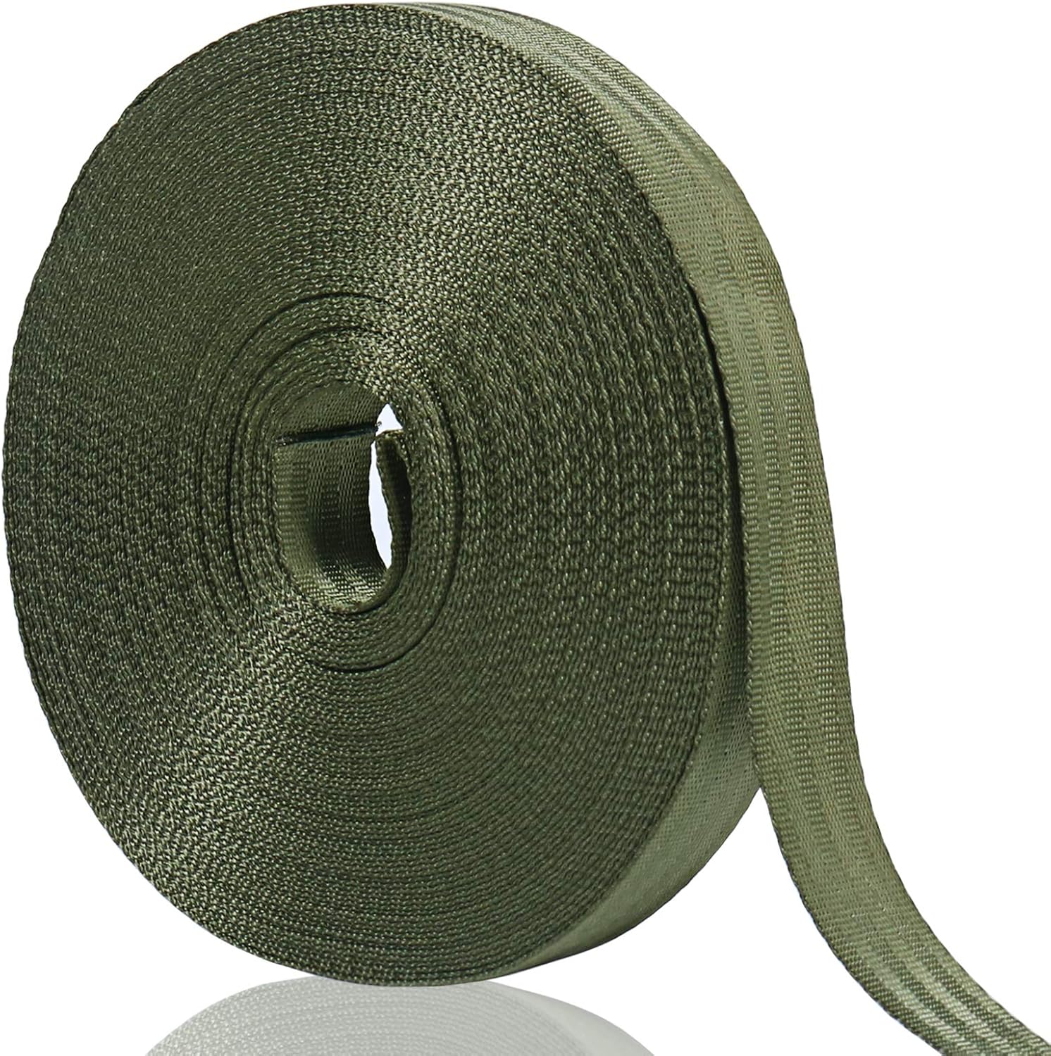 Tree Support Strap, 65 Feet x 1 inch Tree Straps for Staking, Nylon Plant Tie Rope for Support, Straightening (2200 Lbs Strength, Green)