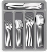 40-Piece Silverware Set with Organizer,  Heavy Duty Stainless Steel Flatware Set for 8, Food-Grade Tableware Cutlery Set, Utensil Sets for Home Restaurant, Mirror Finish, Dishwasher Safe
