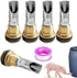 5PCS 1/2 Stainless Steel Automatic Pig Nipple Water Drinker Feeder Waterer + 5PCS 1/2 Female to 3/4 Male Brass Water Tank Connector Bulkhead Fitting Kit for Sows Piglets Drinking