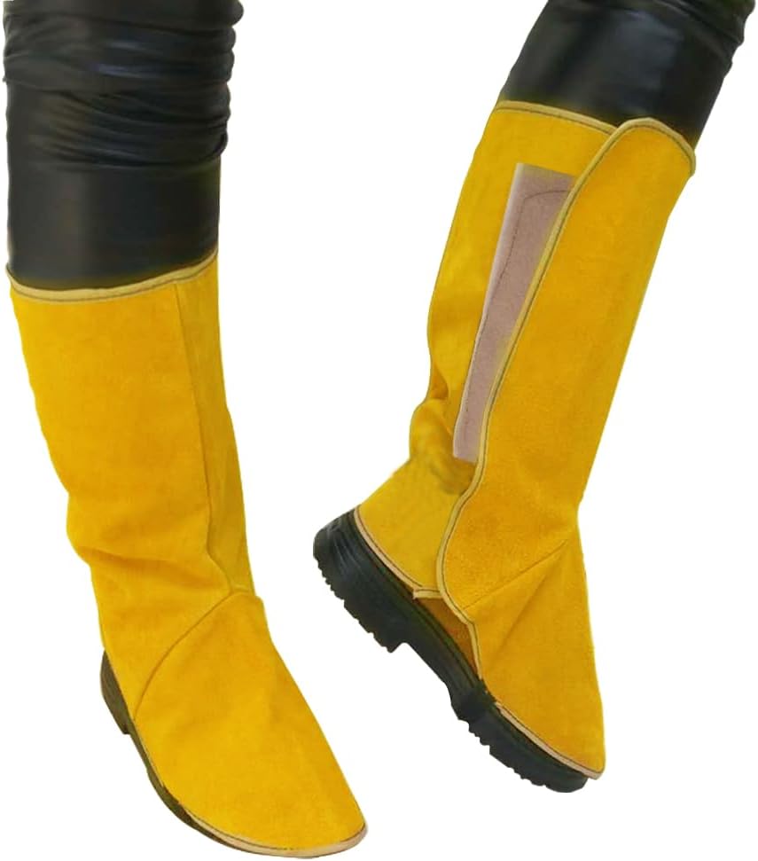 Leather Welding Shoes Covers Foot Protective Splatter Heat Insulation Anti Spark
