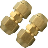 5/8" Air Conditioning Copper Pipe Extension Double Connector with Flare Nuts and Connectors Free Welding for Butt Copper Tube Diameter 5/8"(15.58mm)