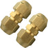 5/8" Air Conditioning Copper Pipe Extension Double Connector with Flare Nuts and Connectors Free Welding for Butt Copper Tube Diameter 5/8"(15.58mm)