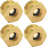 4PCS 3/4 GHT Male to 3/8 Compression Female Bushing Pipe Fitting, Brass Reducer Faucet Connector Water Hose Adapter, Garden Hose to Supply Line Adapter for RV Kitchen Bathroom Plumbing