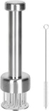 Meat Tenderizer Tool, 304 Stainless Steel, with 21 Needles & Retractable Safety Guard, for Tenderizing Beef, Turkey, Chicken, Steak, Dishwasher Safe