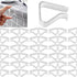 48 Pieces Transparent Clear Tablecloth Clips, Plastic Table Cloth Clips，Windproof Table Cover Holder Clamps，Table Cloth Holder for Christmas Home Wedding Party Indoor Outdoor Camping Picnic (Large)