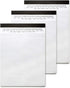 Legal Pads 8.5 x 11 with Date on Top, Narrow Ruled, White Note Pads College Ruled Writing Tablets for Office, School, 50 Sheets, 3 Pack