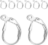 925 Sterling Silver Leverback Earring Hooks 8pcs French Ear Wire Lever Back Earwire for Jewelry Making Crafting