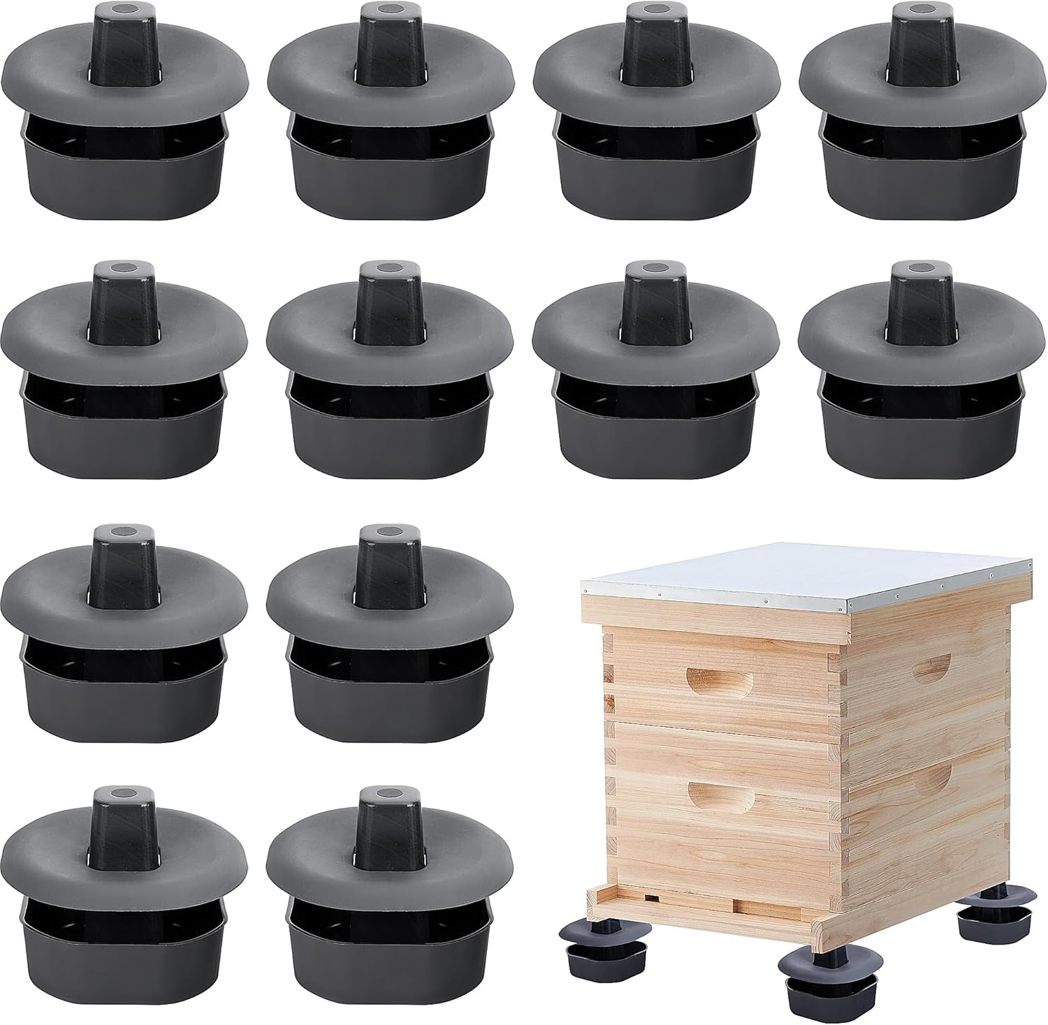 3 Sets/12Pcs Beehive Stands- Sturdy Beehive Feet Stands- Beehive Base Beekeeping Hive Support Tools for Outdoor Garden Beekeeper Workshop