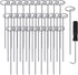 120 Pcs Garden Landscape Staples - 12 Gauge Circle Top Landscape Pins - 6 Inch Galvanized Landscape Pins Garden Stakes with 1Pc Nail Lifter for Securing Yard Garden Lawn Fabric Weed Barrier