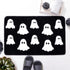 Halloween Bath Mat Spooky Ghosts Gothic Home Decor Black Rugs for Non Slip, Spooky Goth Gift Cute Shower Rug for Bathroom, Bedroom, Living Home Decoration, 20x30in