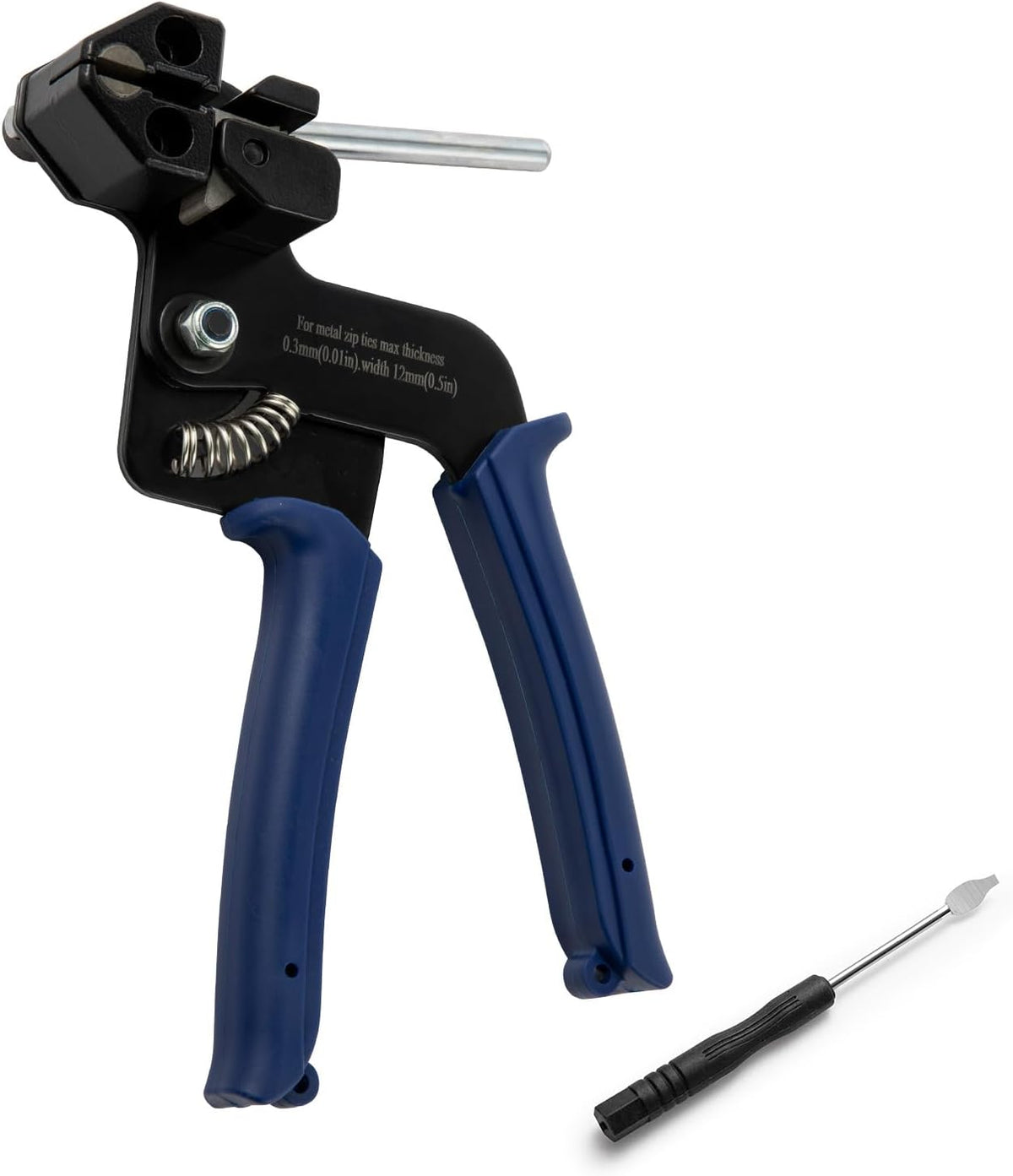Metal Zip Ties Cutter for Stainless Steel Tie Wrap,Tensioning Installation Cutting Tool for Self-Locking Stainless Zip Ties with Free Zip Tie Release Tool, Two-handed Mode