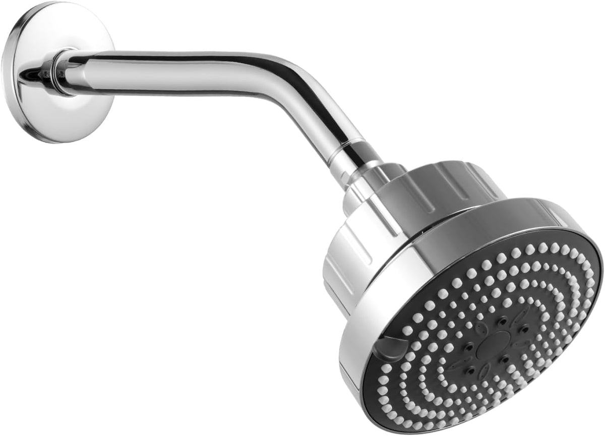 Shower Arm 10 in Bundle with 6 Mode Filtered Shower Head, Chrome