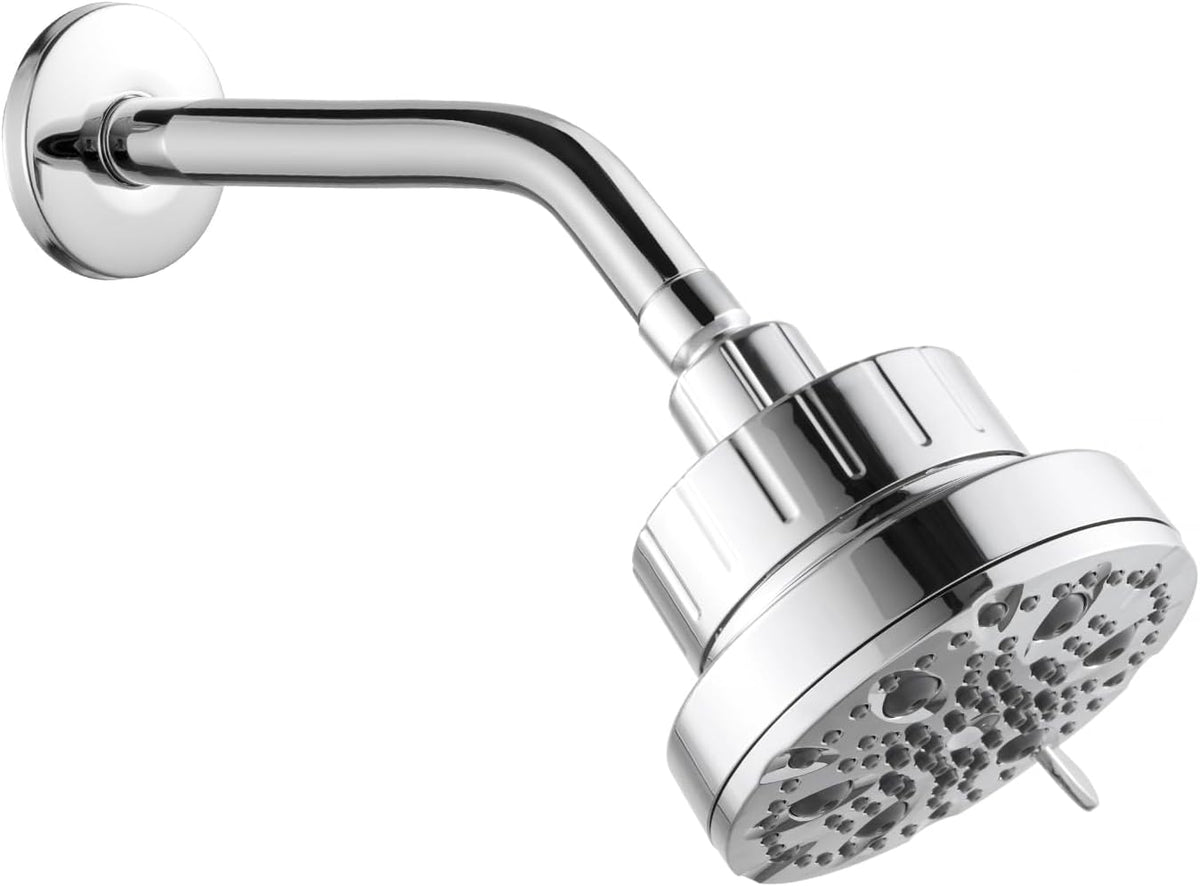 Shower Arm 10 in Bundle with 9 Mode Filtered Shower Head, Chrome