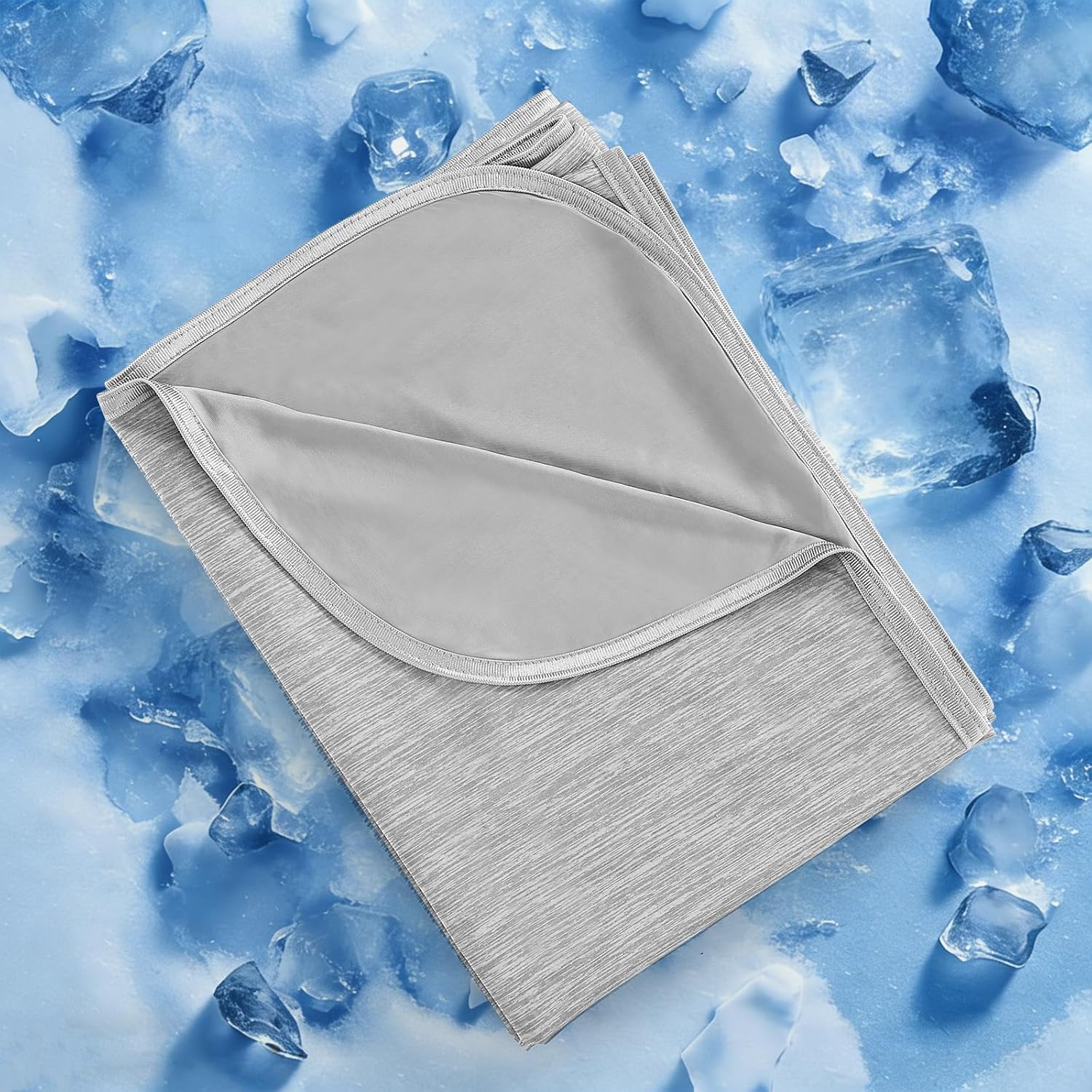 Cooling Blanket King, Arc-Chill Q-Max >0.5 for Hot Sleepers, Absorbs Heat to Keep Body Cool for Night Sweats, Lightweight Summer Cool Blankets for Sleeping, Gifts for Women & Men,Grey