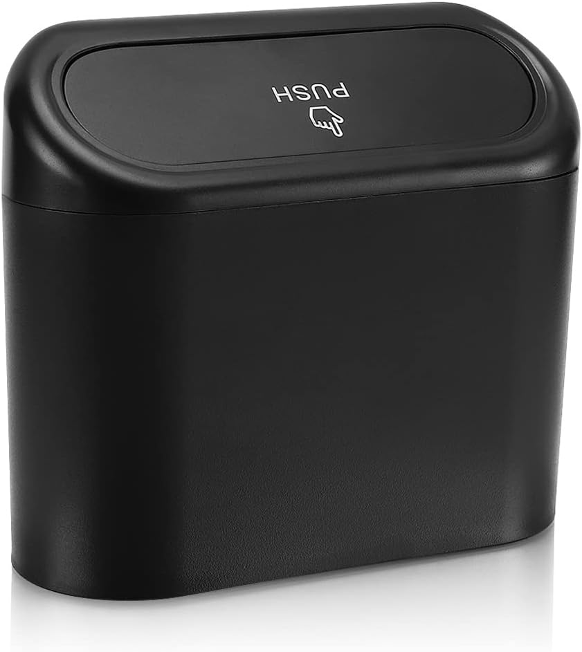 Car Trash Can with Lid + Mini Car Garbage Bags for Auto Trash Bin